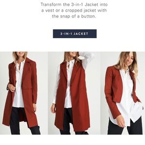 NWT - Kit and Ace 3-In-1 Trench Coat Duster